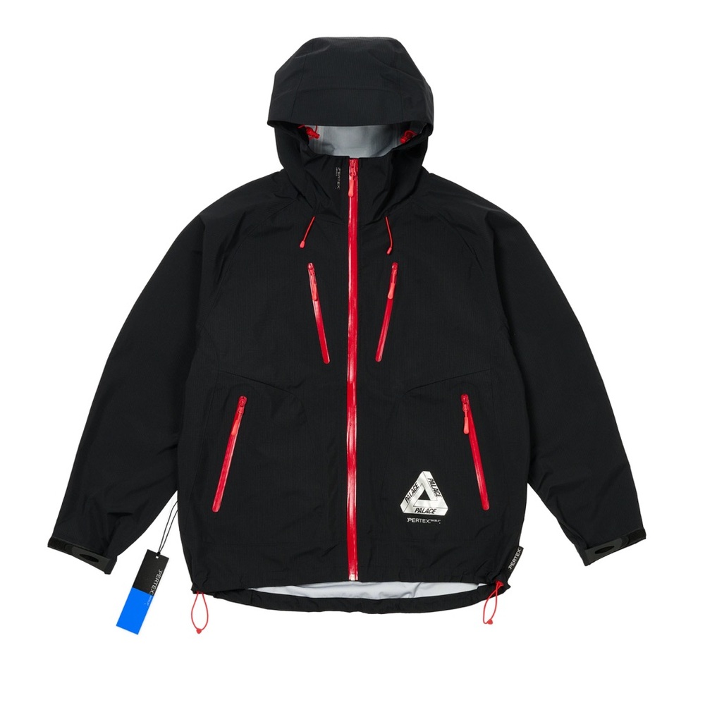 Palace Black PERTEX 3L ARMOR JACKET Men’s Size large Waterproof Shell Brand New